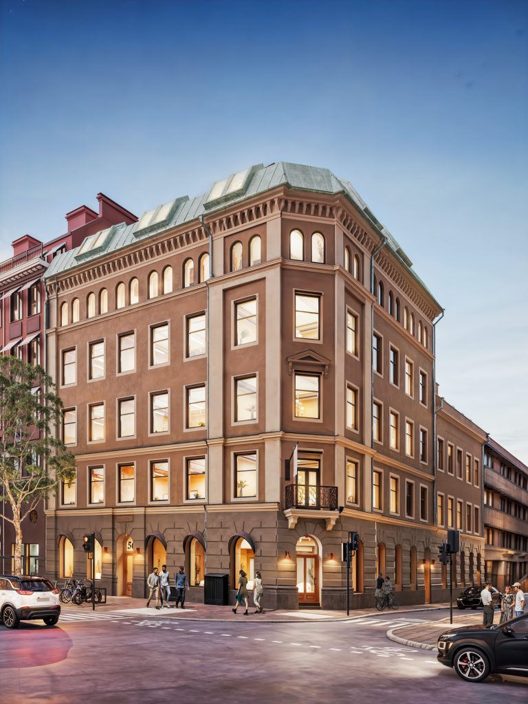 En bilf på kontorshotell på Sveavägen i Stockholm. 